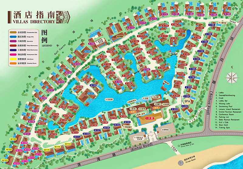 Yalong Bay Villas Spa KOMPAS Yalong Bay Villas Spa MAP 
